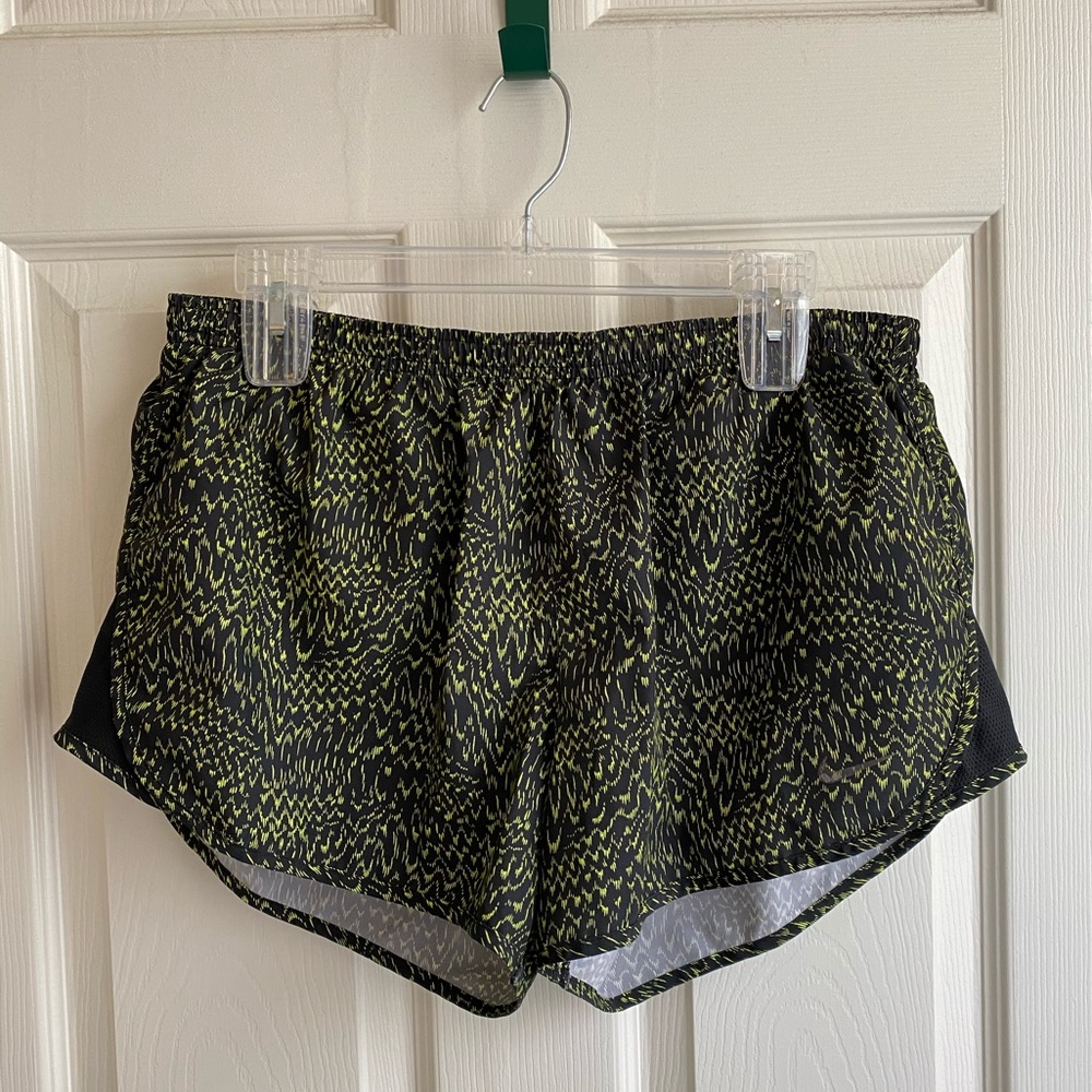 Black and neon yellow Nike short